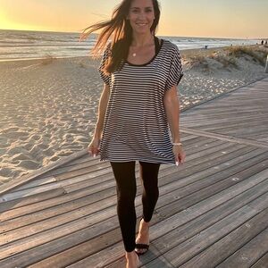 Michael Kors NWT Adorable Striped Top With Logo In MED